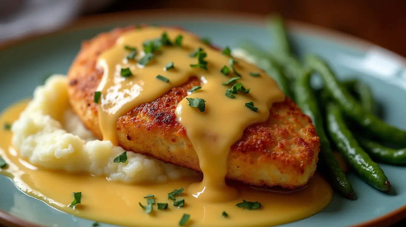 Parmesan Crusted Chicken with Sauce – Delicious & Crispy